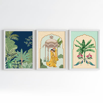 Pichwai Palace Elegance Wall Art (Framed)