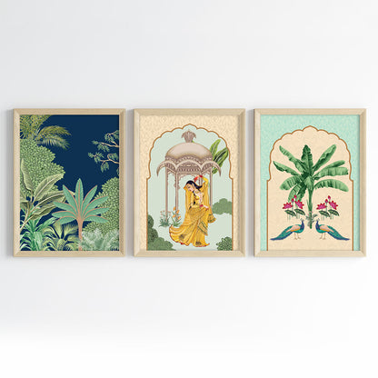 Pichwai Palace Elegance Wall Art (Framed)