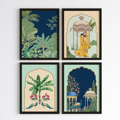 Pichwai Palace Elegance Wall Art (Framed)