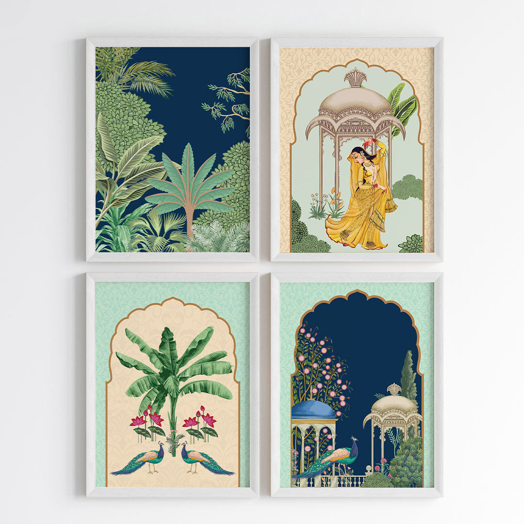 Pichwai Palace Elegance Wall Art (Framed)