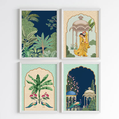 Pichwai Palace Elegance Wall Art (Framed)