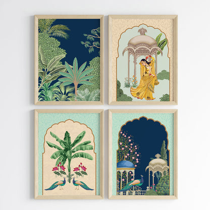 Pichwai Palace Elegance Wall Art (Framed)