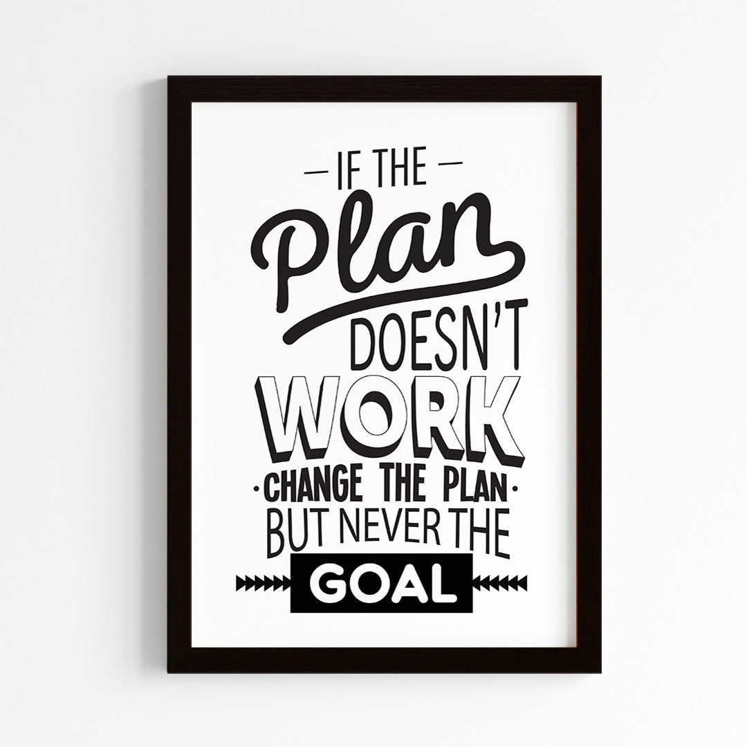 Plan B Mindset Wall Art (Framed)