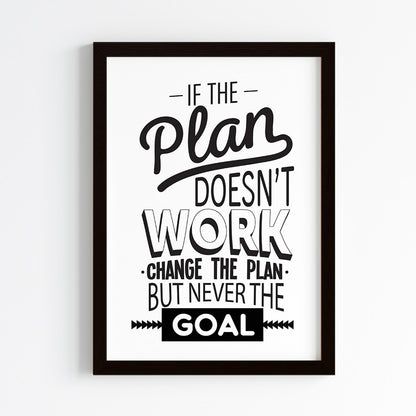 Plan B Mindset Wall Art (Framed)