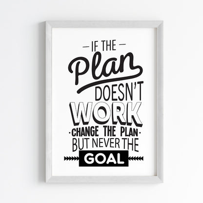 Plan B Mindset Wall Art (Framed)