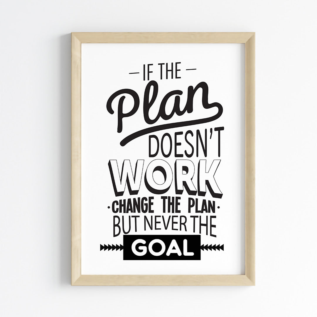 Plan B Mindset Wall Art (Framed)