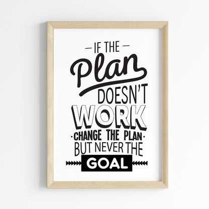 Plan B Mindset Wall Art (Framed)