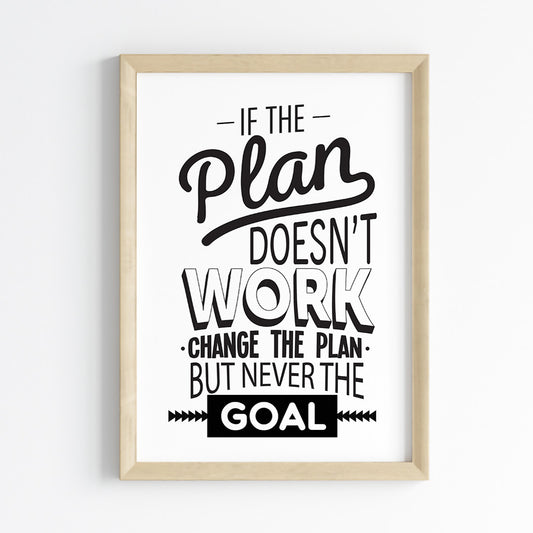 Plan B Mindset Wall Art (Framed)