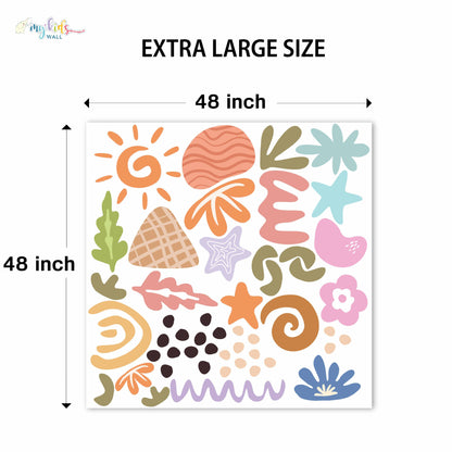 Playful Abstract Shapes Personalized Wall Stickers