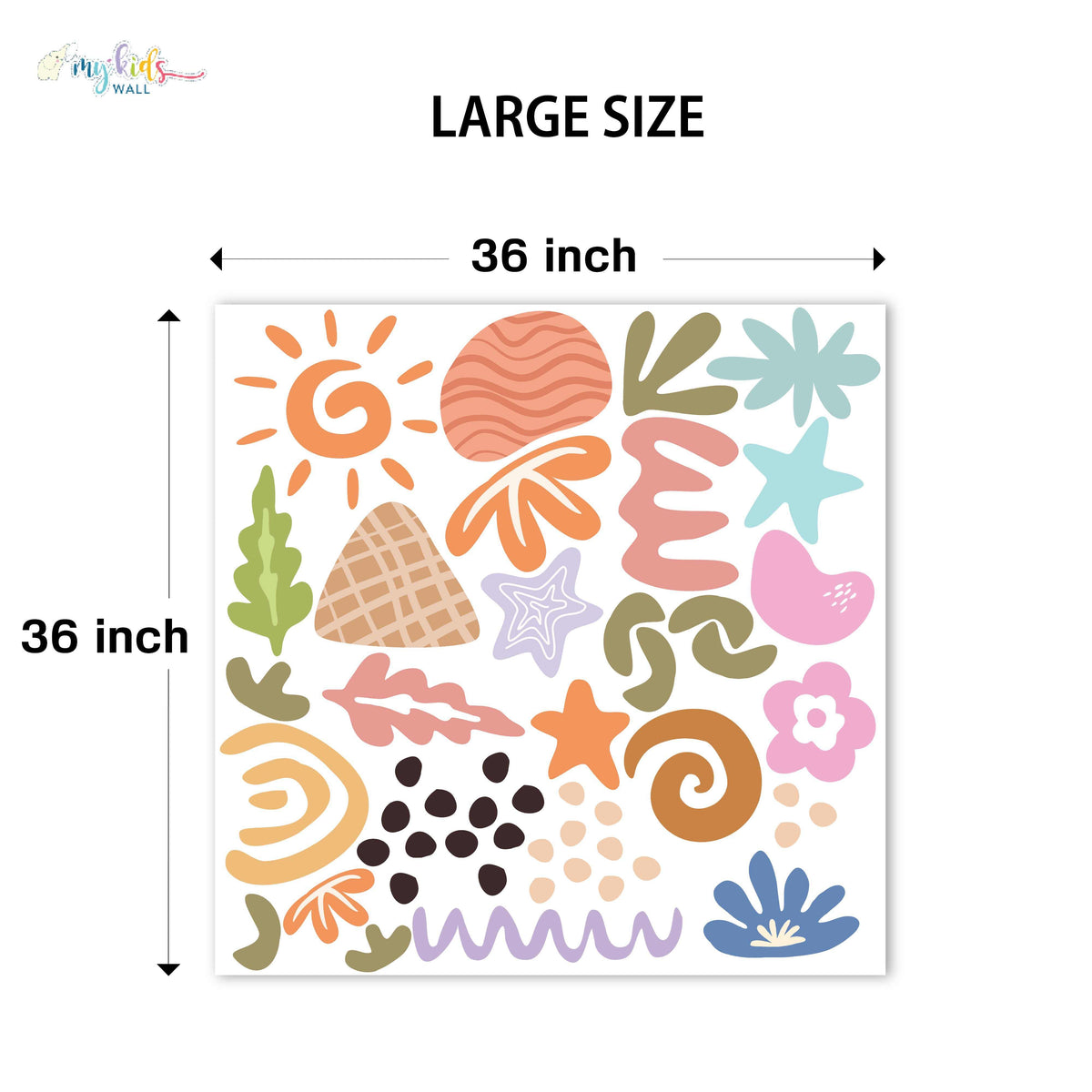 Playful Abstract Shapes Personalized Wall Stickers