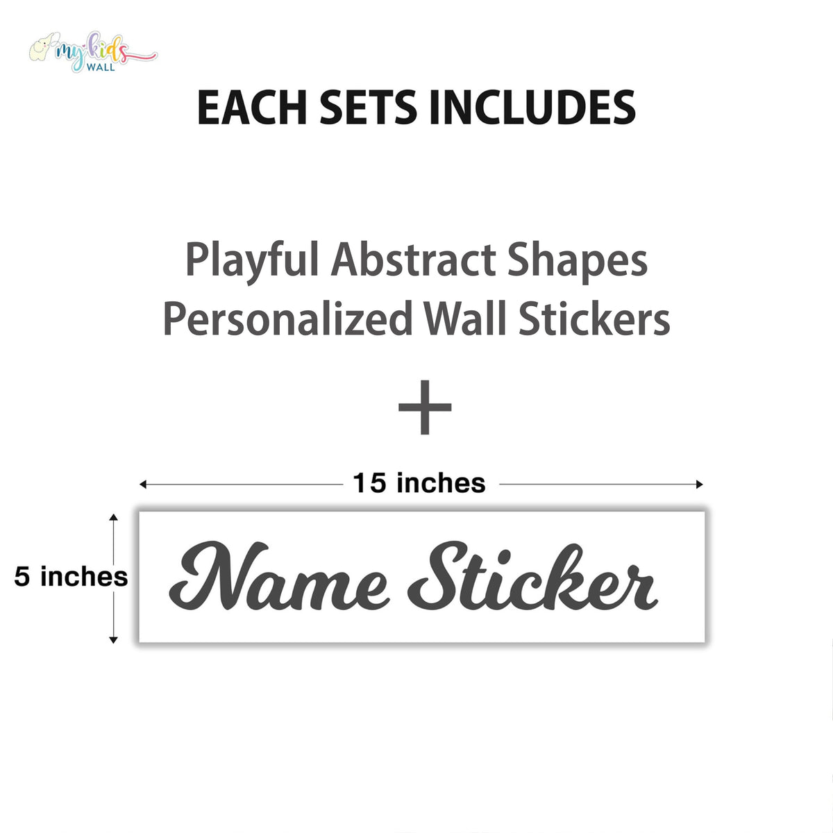 Playful Abstract Shapes Personalized Wall Stickers