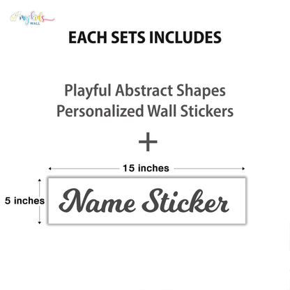 Playful Abstract Shapes Personalized Wall Stickers