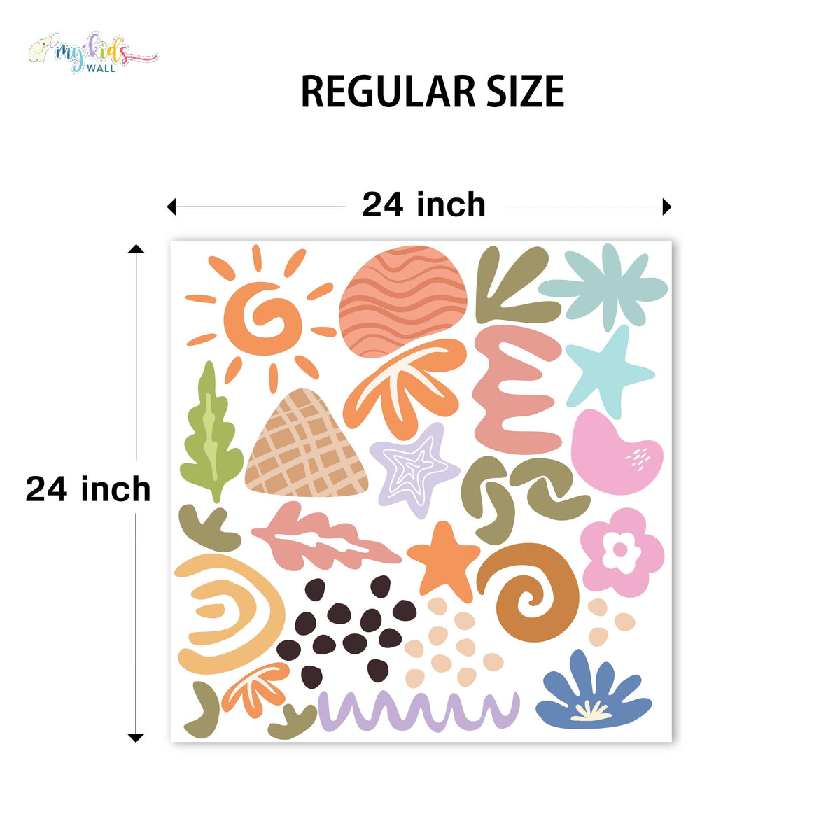 Playful Abstract Shapes Personalized Wall Stickers