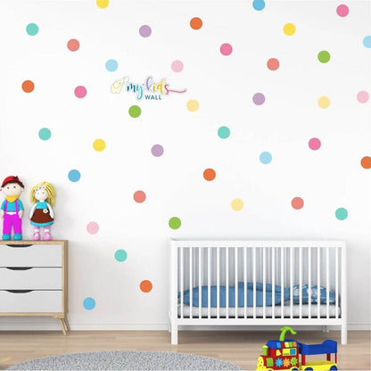 Solid Polka Dots Colorful Wall Stickers