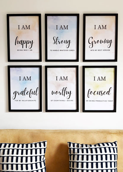 Positive Affirmations for Success Wall Art (Framed)
