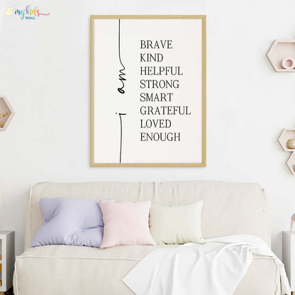 Inspirational positive attitude wall art wooden frame