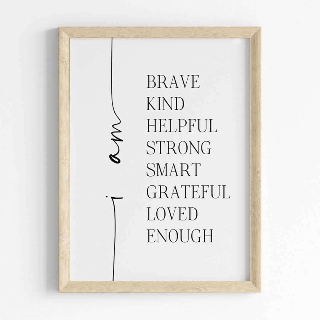 Inspirational positive attitude wall art wooden frame