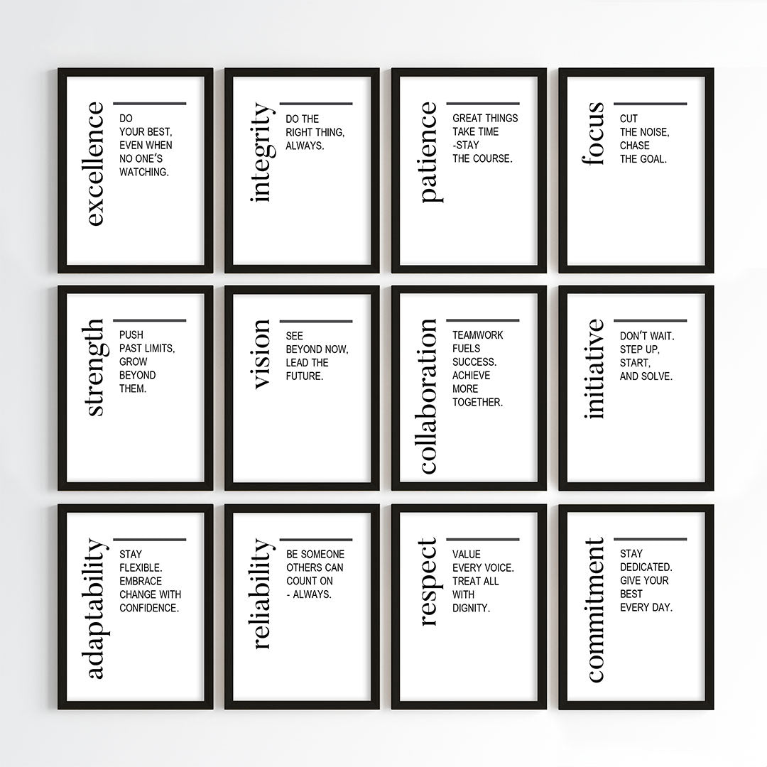 Positive Work Ethics Wall Art (Framed)