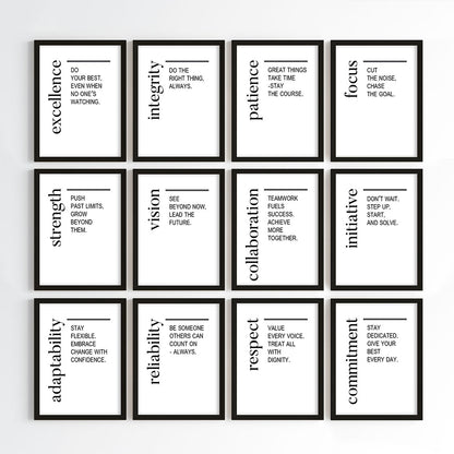 Positive Work Ethics Wall Art (Framed)