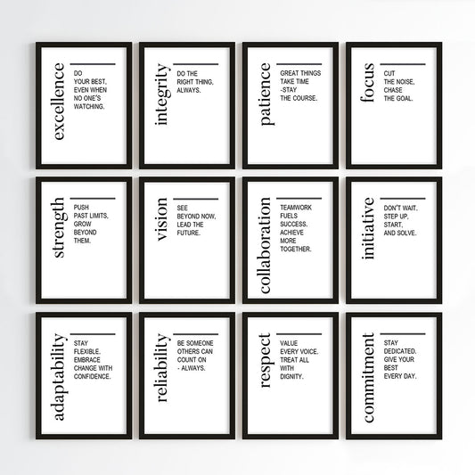 Positive Work Ethics Wall Art (Framed)