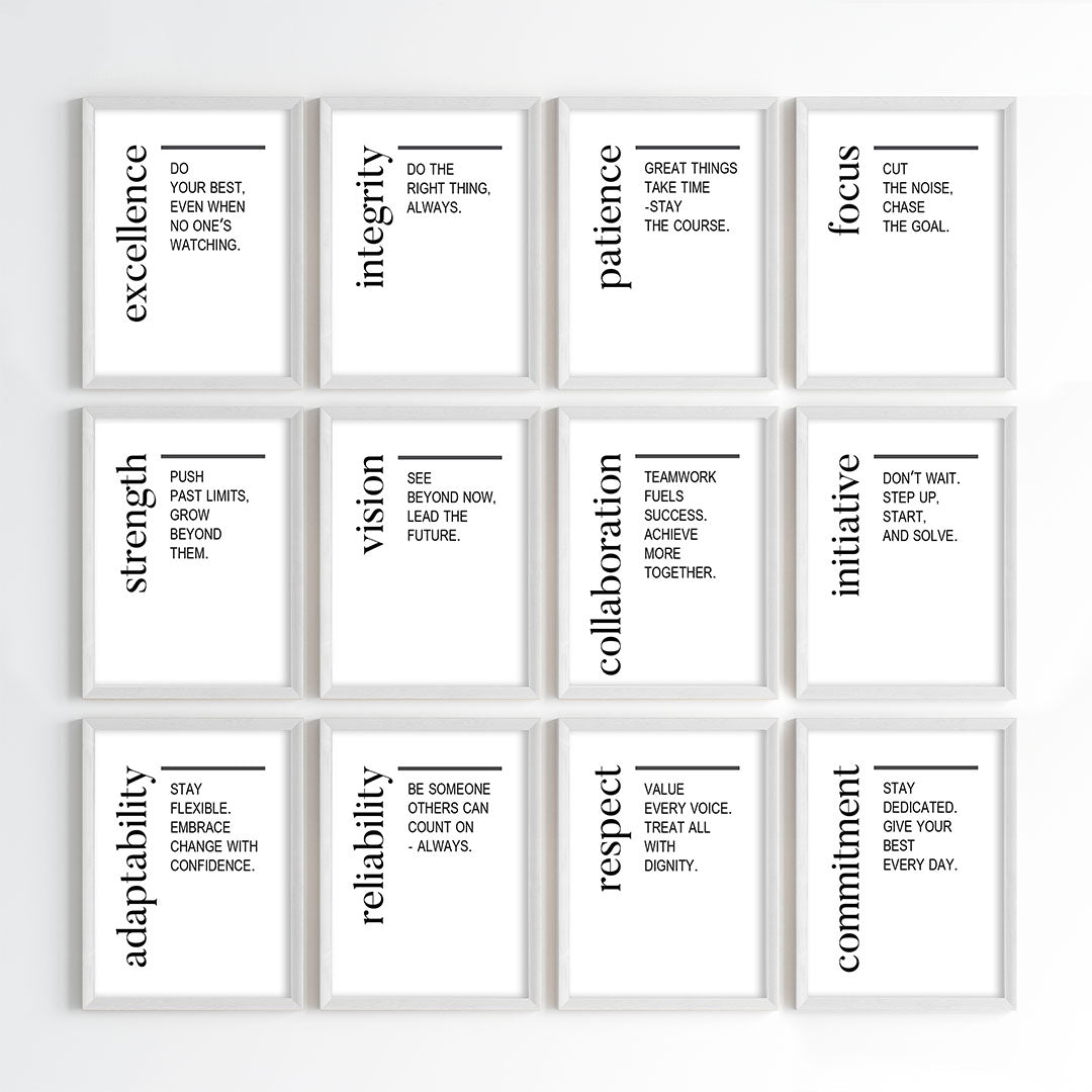 Positive Work Ethics Wall Art (Framed)