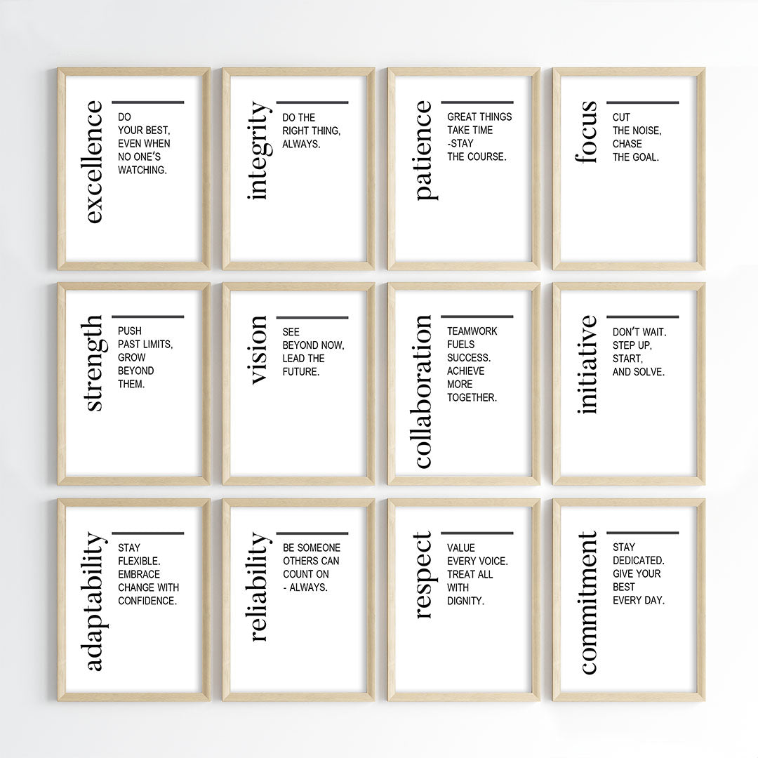 Positive Work Ethics Wall Art (Framed)