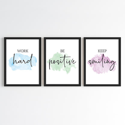 Positivity Splash Motivational Wall Art (Framed)