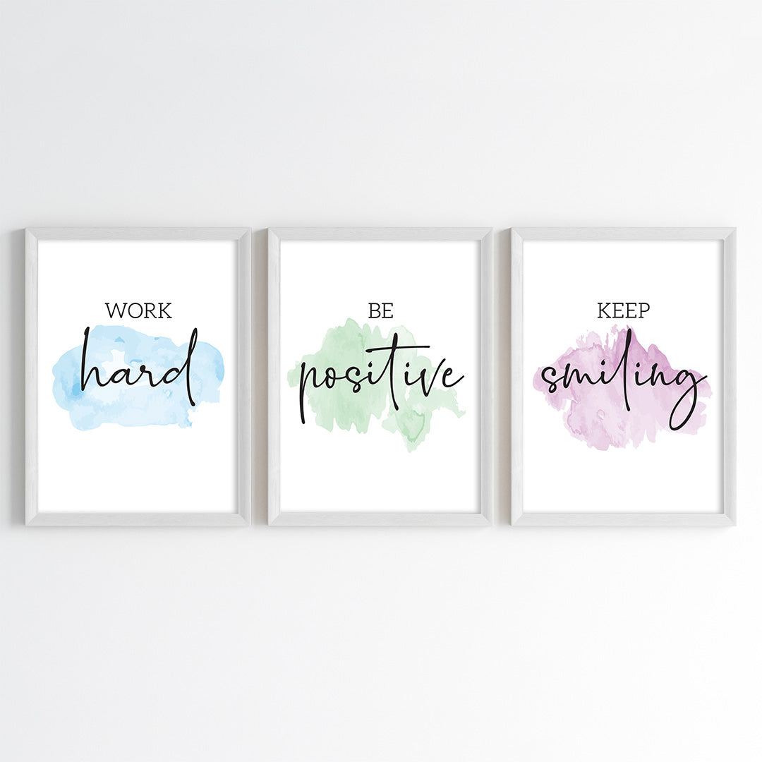 Positivity Splash Motivational Wall Art (Framed)