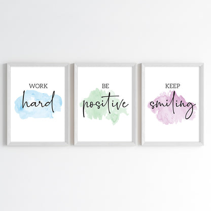 Positivity Splash Motivational Wall Art (Framed)