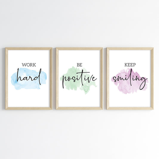 Positivity Splash Motivational Wall Art (Framed)