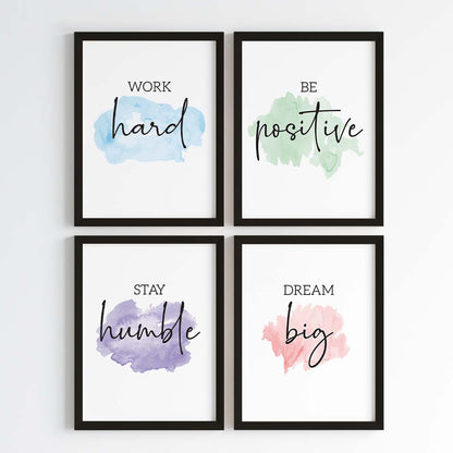 Positivity Splash Motivational Wall Art (Framed)