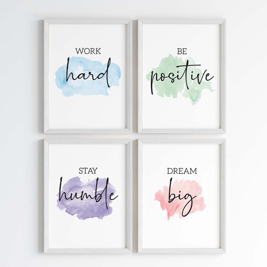 Positivity Splash Motivational Wall Art (Framed)
