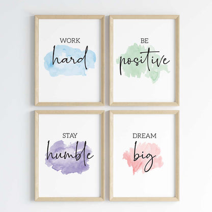 Positivity Splash Motivational Wall Art (Framed)