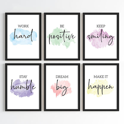 Positivity Splash Motivational Wall Art (Framed)