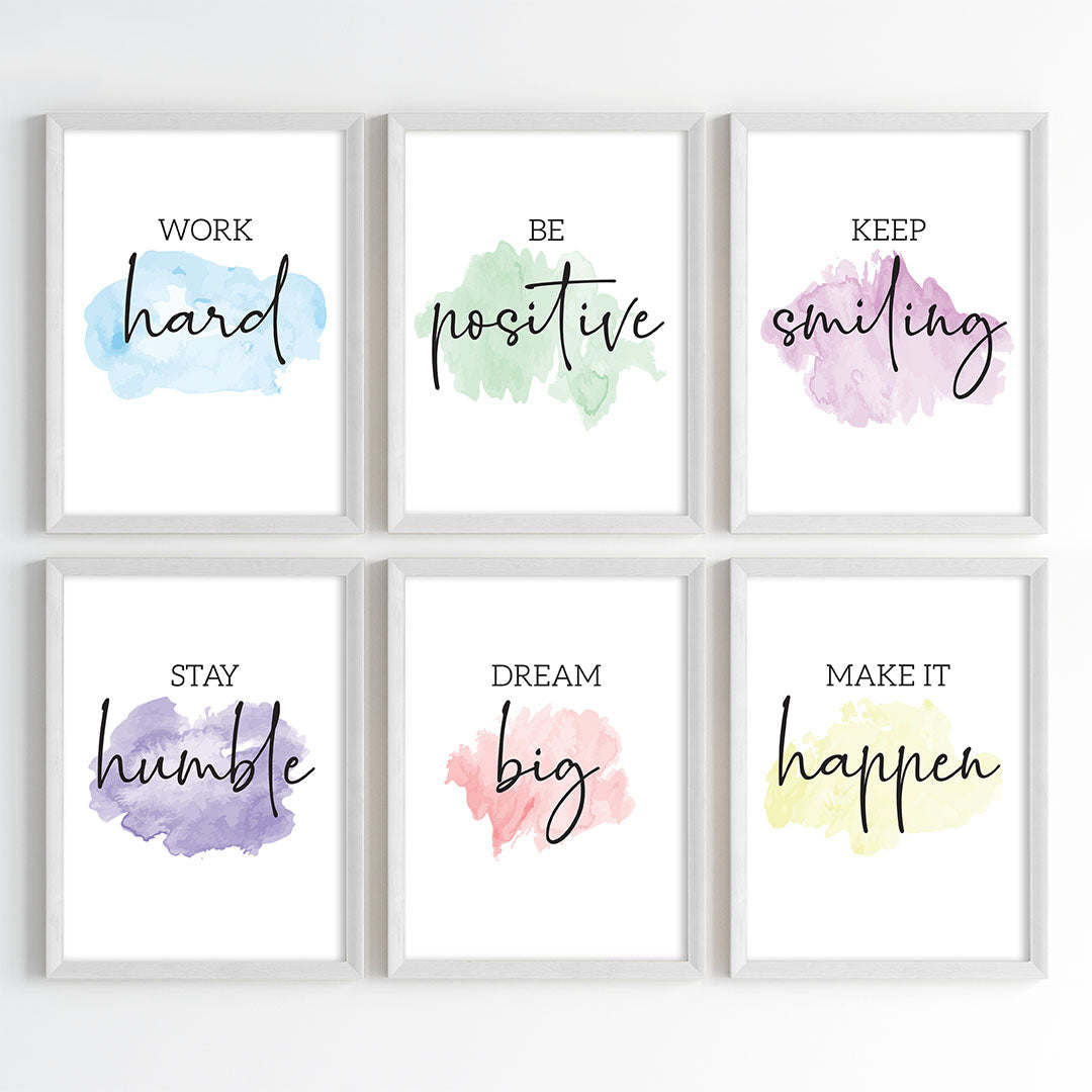 Positivity Splash Motivational Wall Art (Framed)