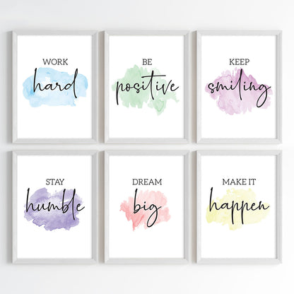 Positivity Splash Motivational Wall Art (Framed)