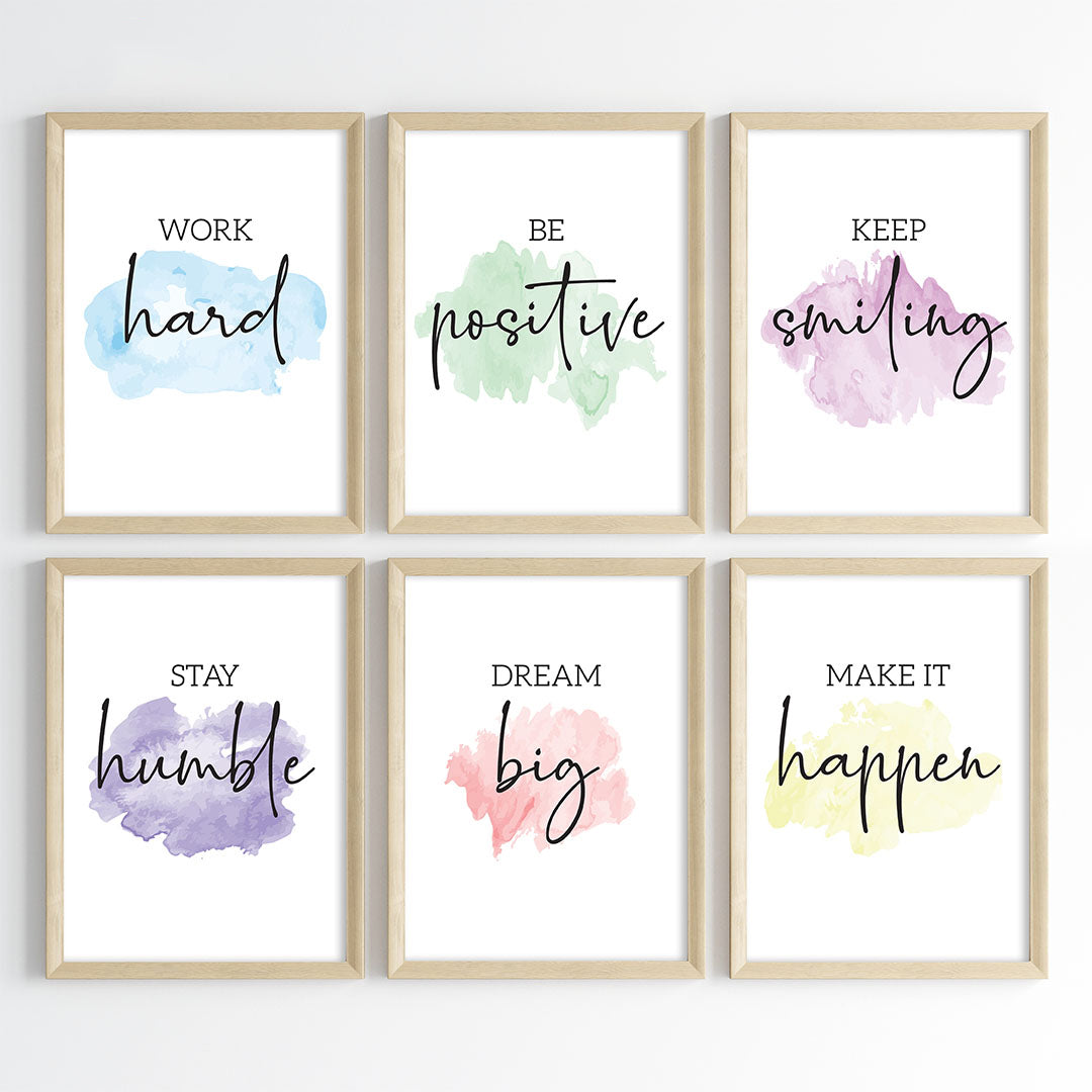 Positivity Splash Motivational Wall Art (Framed)