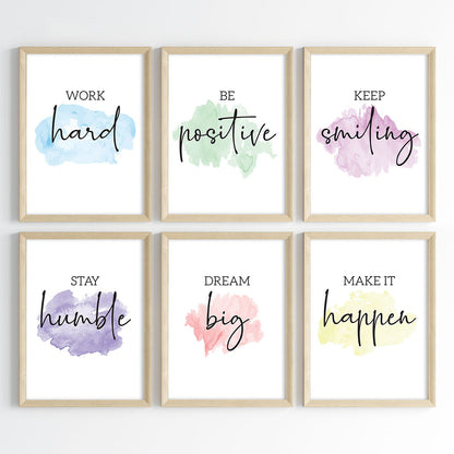 Positivity Splash Motivational Wall Art (Framed)