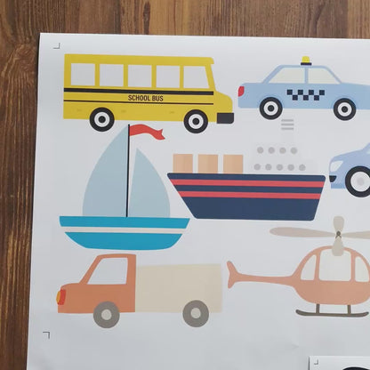 Transportation Fun Personalized Wall Stickers