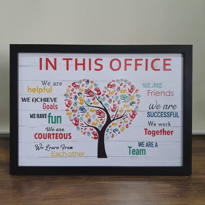 Teamwork Office Decor Motivational Wall Art (Framed)