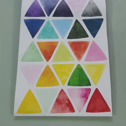Playful Triangles Multicolored Wall Stickers