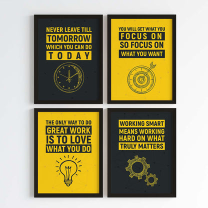 Productivity Boosters Wall Art (Framed Set of 4)