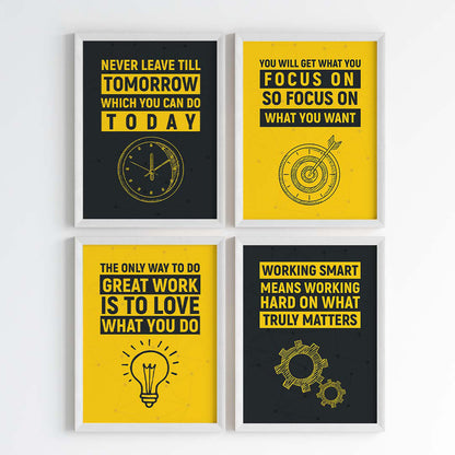 Productivity Boosters Wall Art (Framed Set of 4)