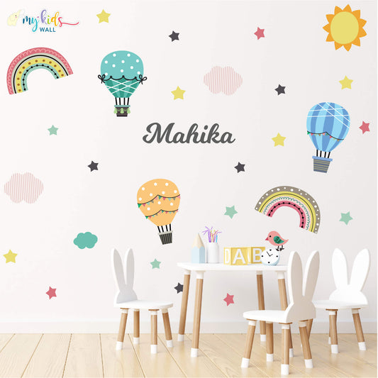 Rainbows & Hot Air Balloons Wall Stickers