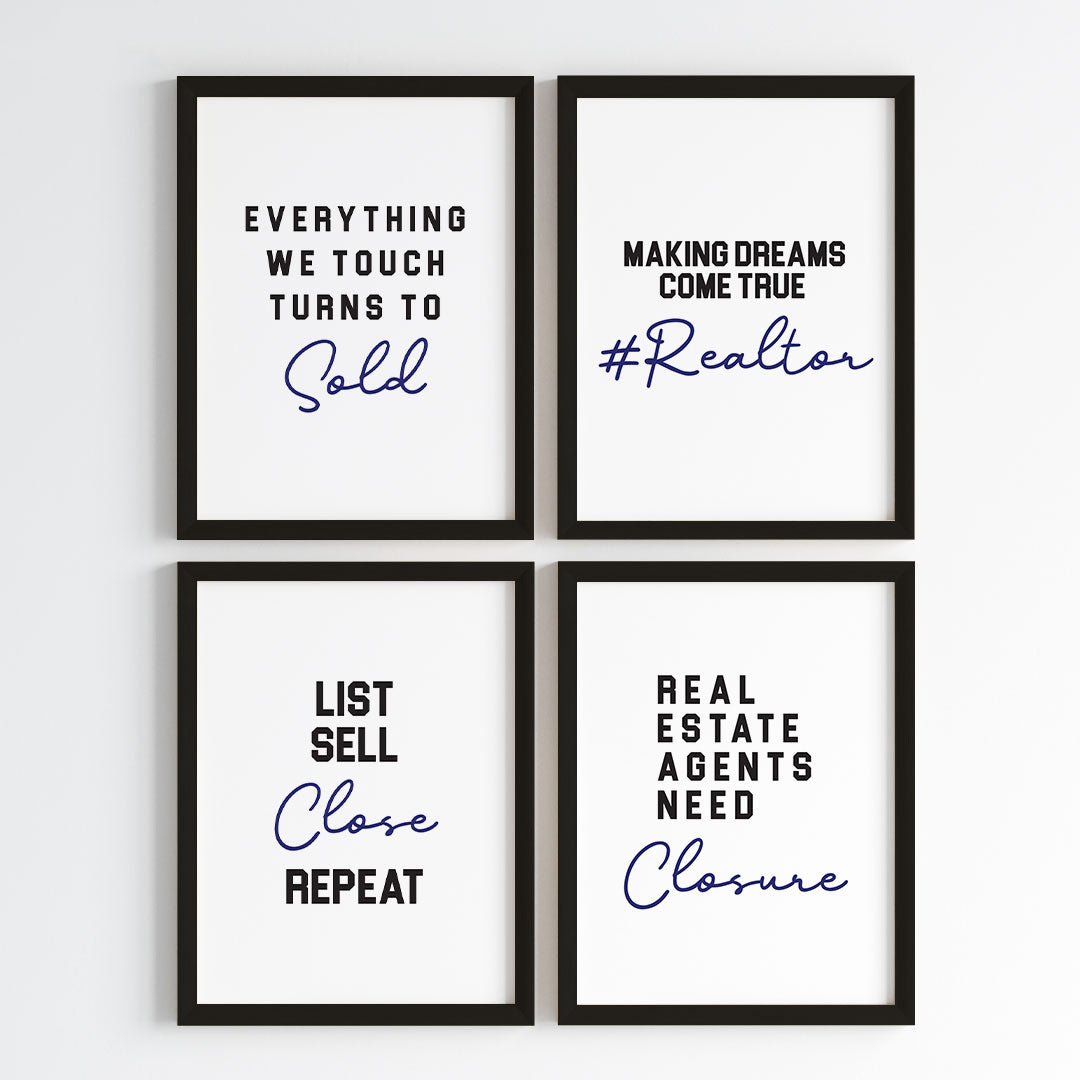 Realtor Hustle Wall Art (Framed)