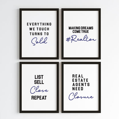 Realtor Hustle Wall Art (Framed)