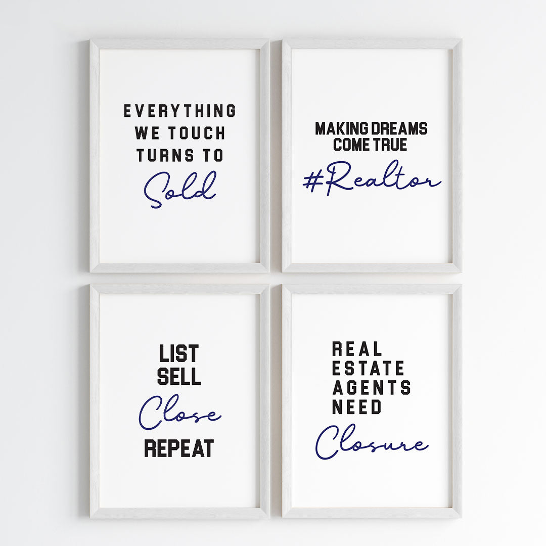 Realtor Hustle Wall Art (Framed)