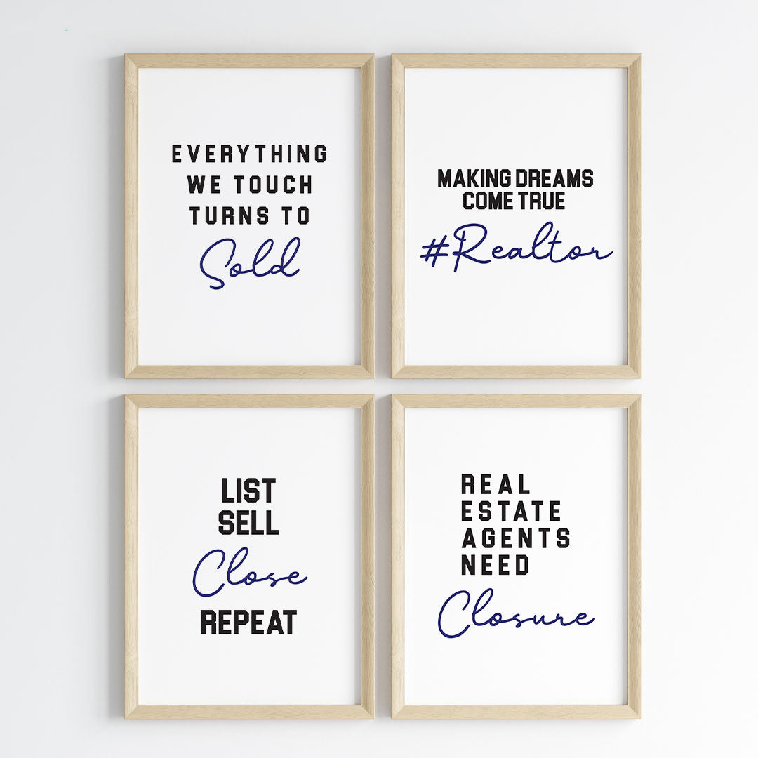 Realtor Hustle Wall Art (Framed)