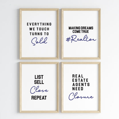Realtor Hustle Wall Art (Framed)