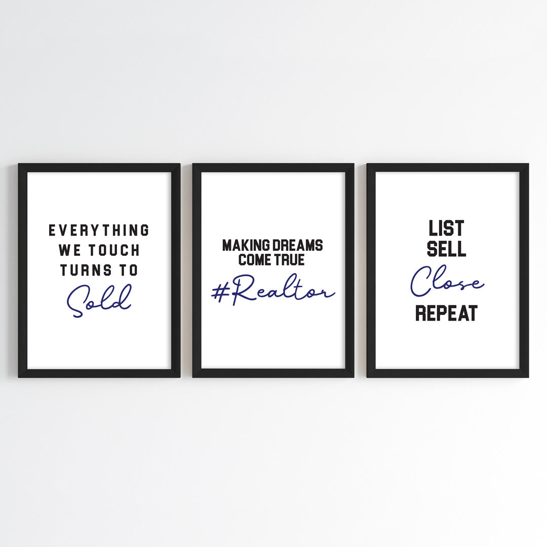 Realtor Hustle Wall Art (Framed)